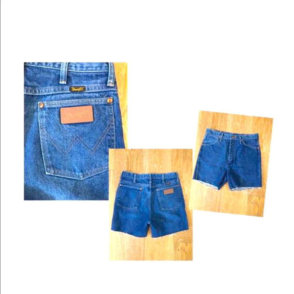 High Rise Wrangler Denim Shorts